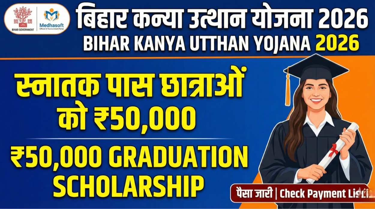 Kanya Utthan Yojana 2026: स्नातक पास छात्राओं को मिलेंगे ₹50,000, फरवरी में आएगा पैसा, यहाँ से देखें नई पेमेंट लिस्ट